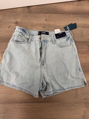 Hollister Light Wash Denim Shorts - Pale Blue